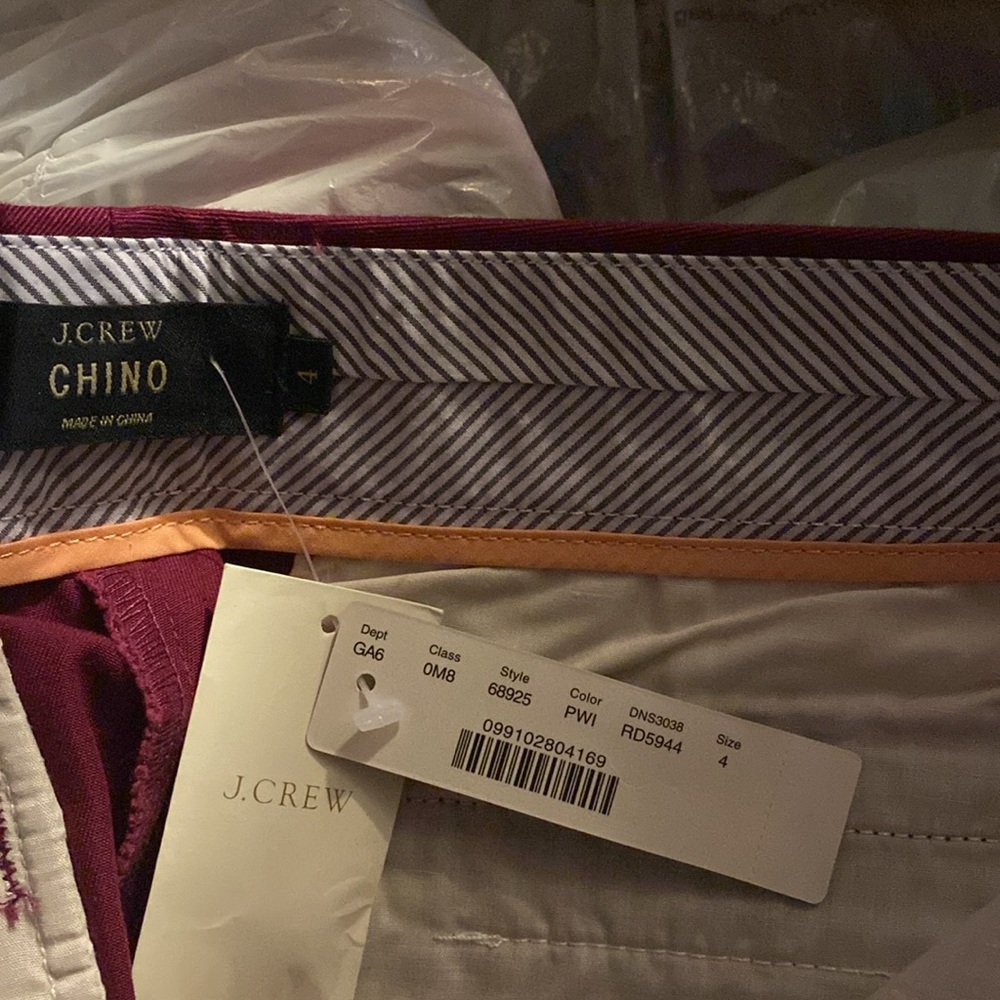 J.Crew Purple (Raspberry) Chino Shorts Size 4 - Picture 5 of 7